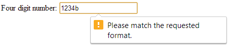 Error when 4 digits not entered