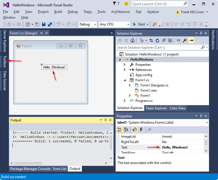 Visual Studio screenshot