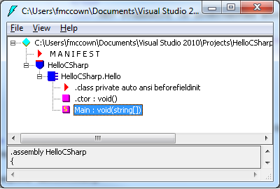 ildasm screenshot