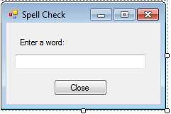 spell check dialog box screenshot