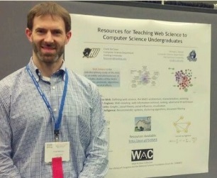 Frank McCown presenting a poster at SIGCSE 2014